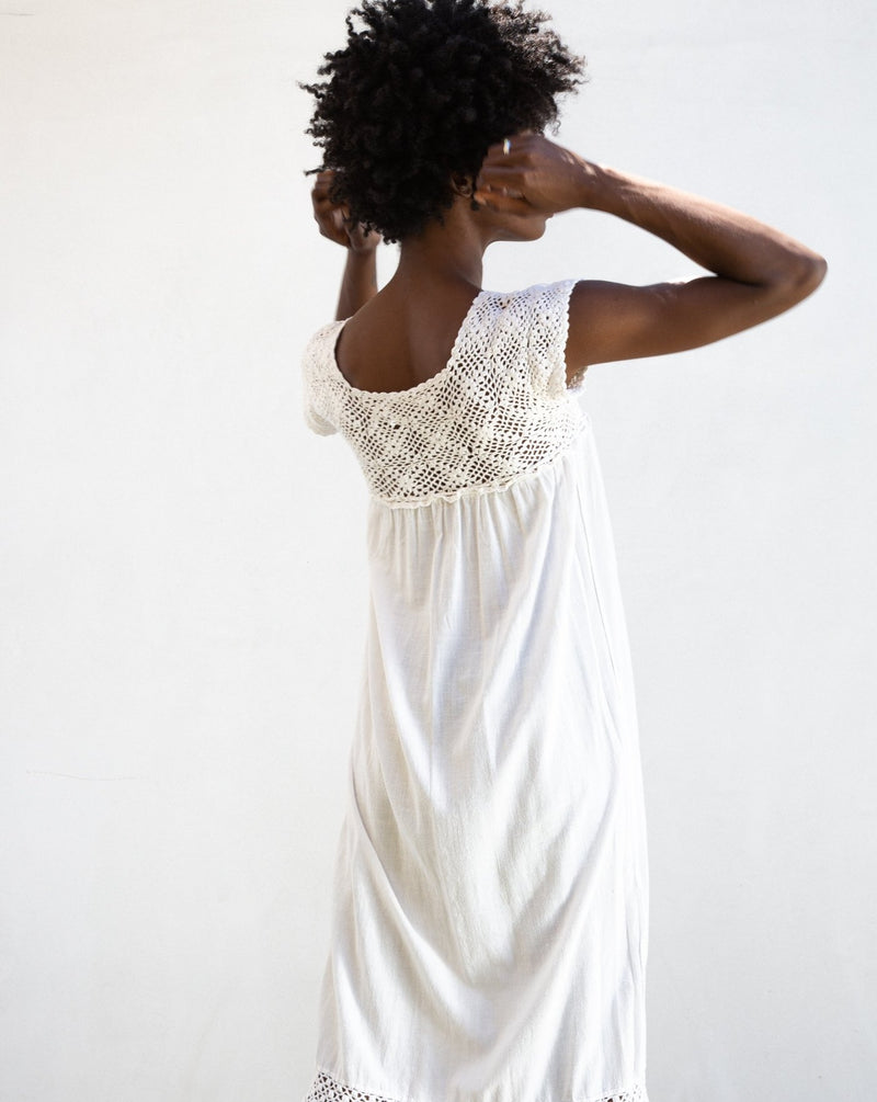 Vintage Crochet Maxi Dress