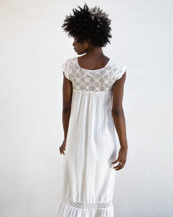 Vintage Crochet Maxi Dress