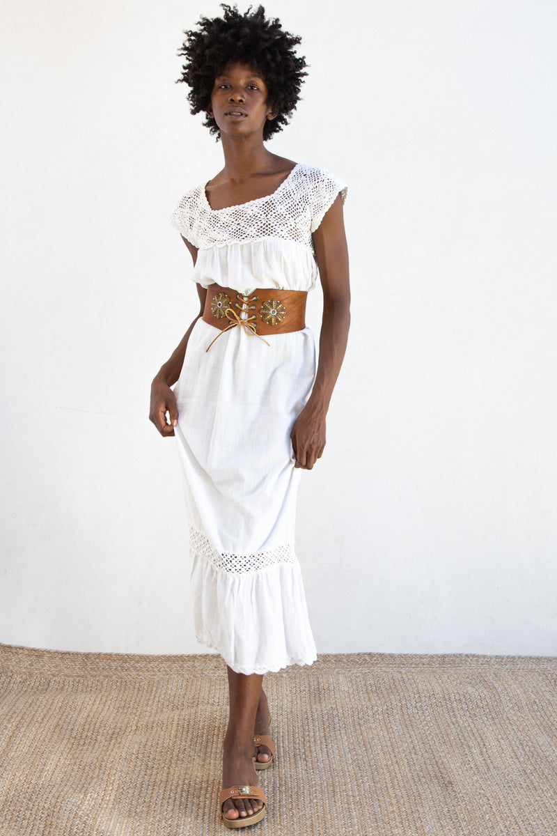 Vintage Crochet Maxi Dress