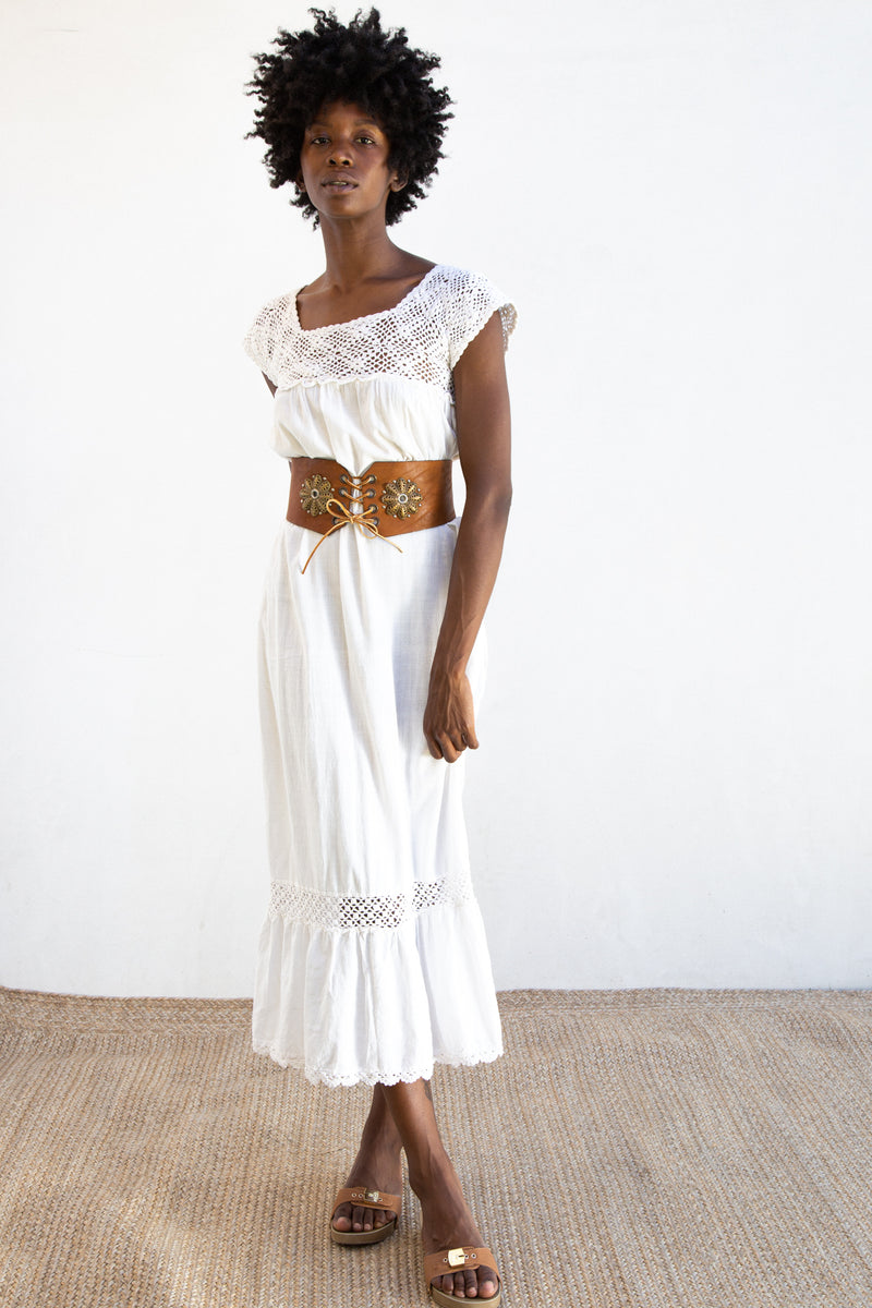 Vintage Crochet Maxi Dress