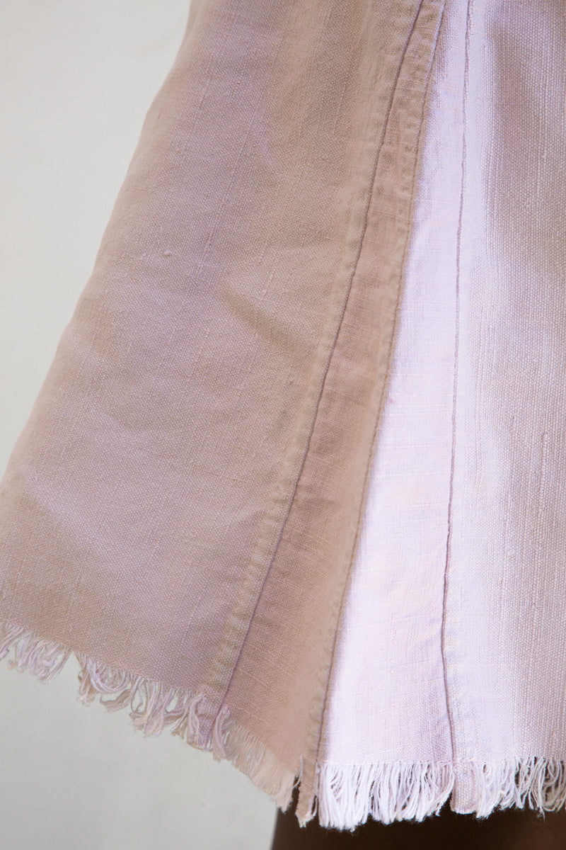 Vintage Pink French Linen Dress