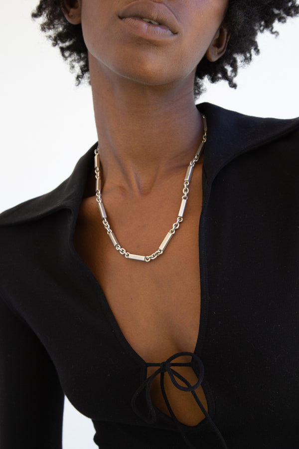1970's-1980's Taxco Sterling Silver Biker Chain