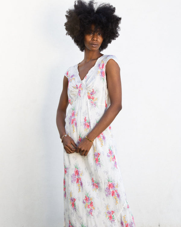 1940s Floral Slip Dress