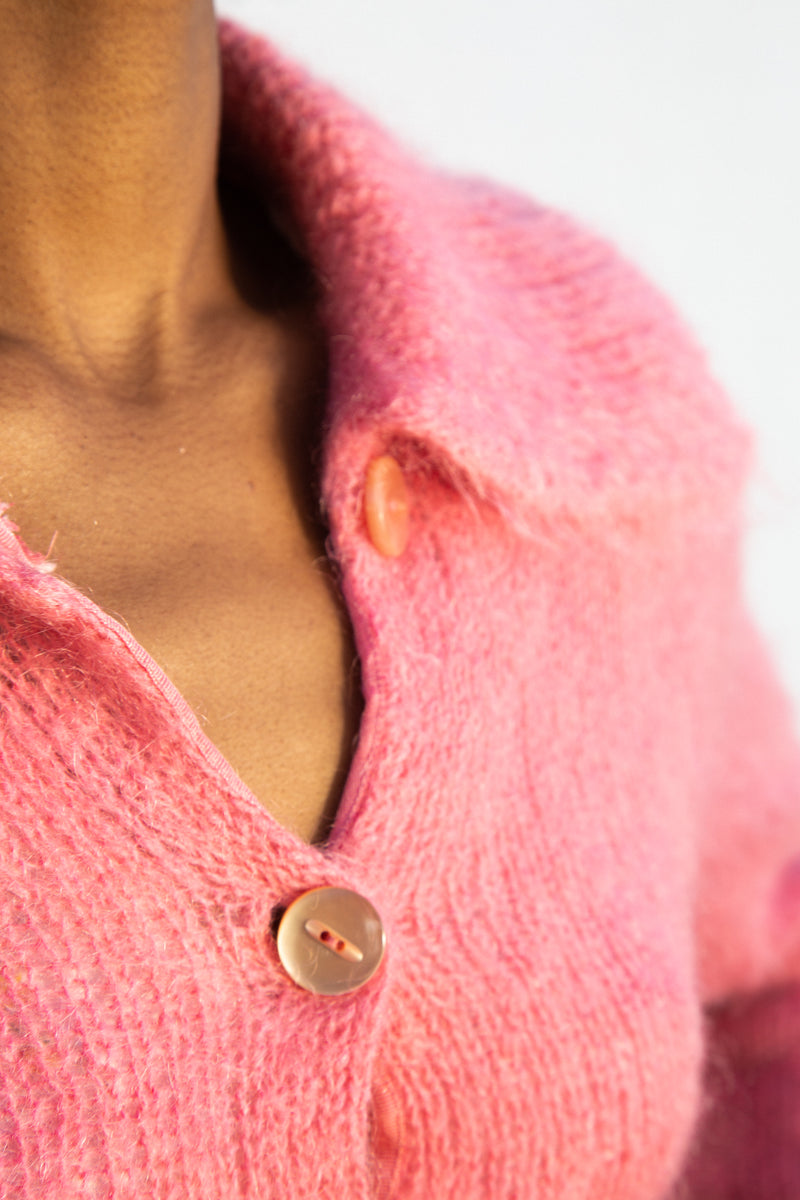 1950s Bubblegum Mohair Cardigan