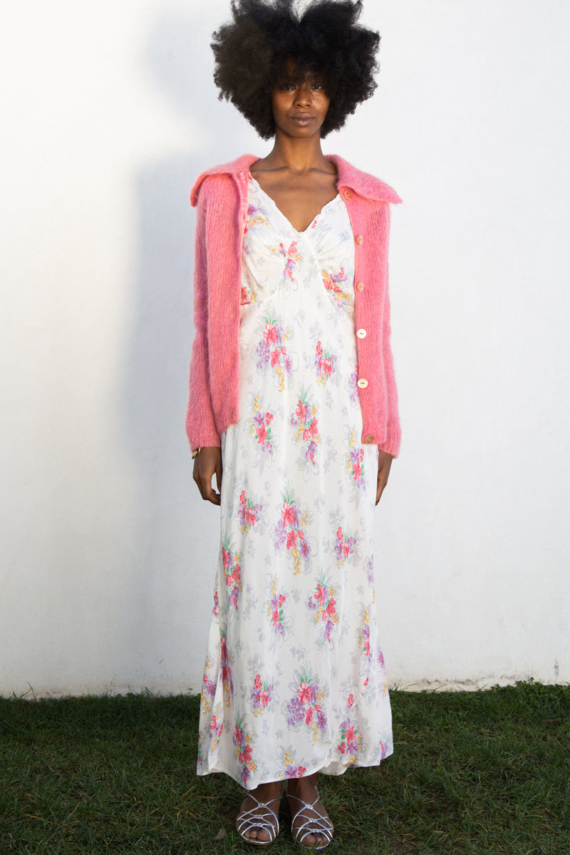 1950s Bubblegum Mohair Cardigan