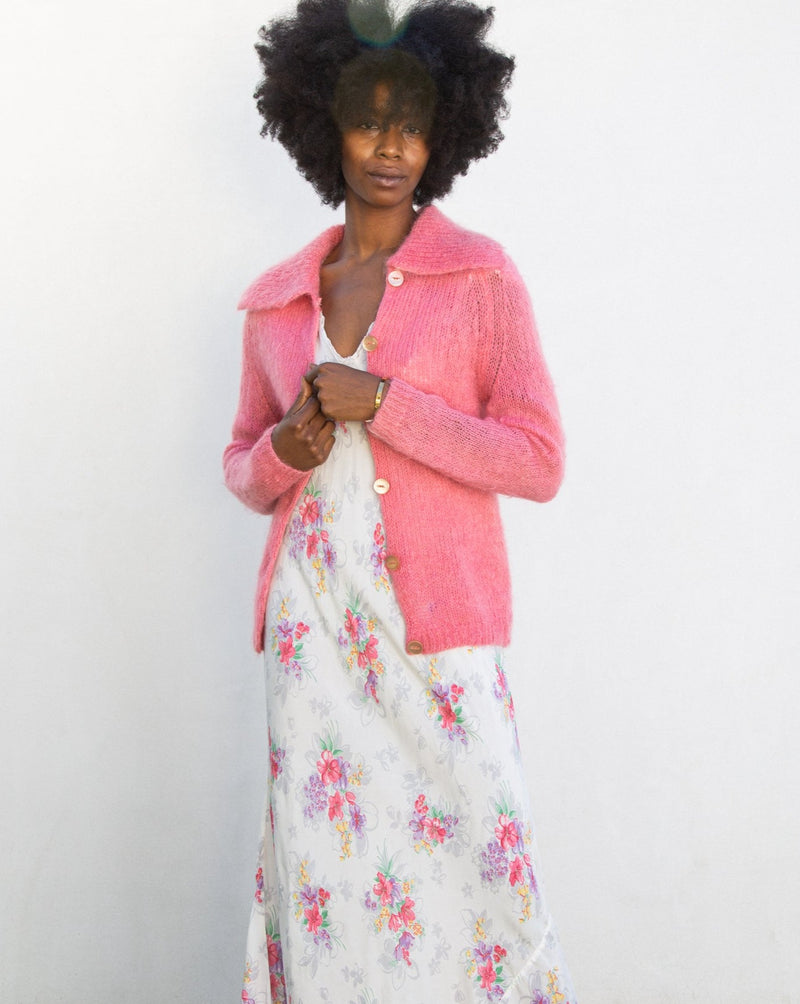 1950s Bubblegum Mohair Cardigan
