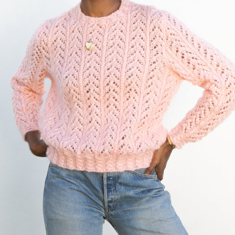 Vintage Pink Mohair Sweater