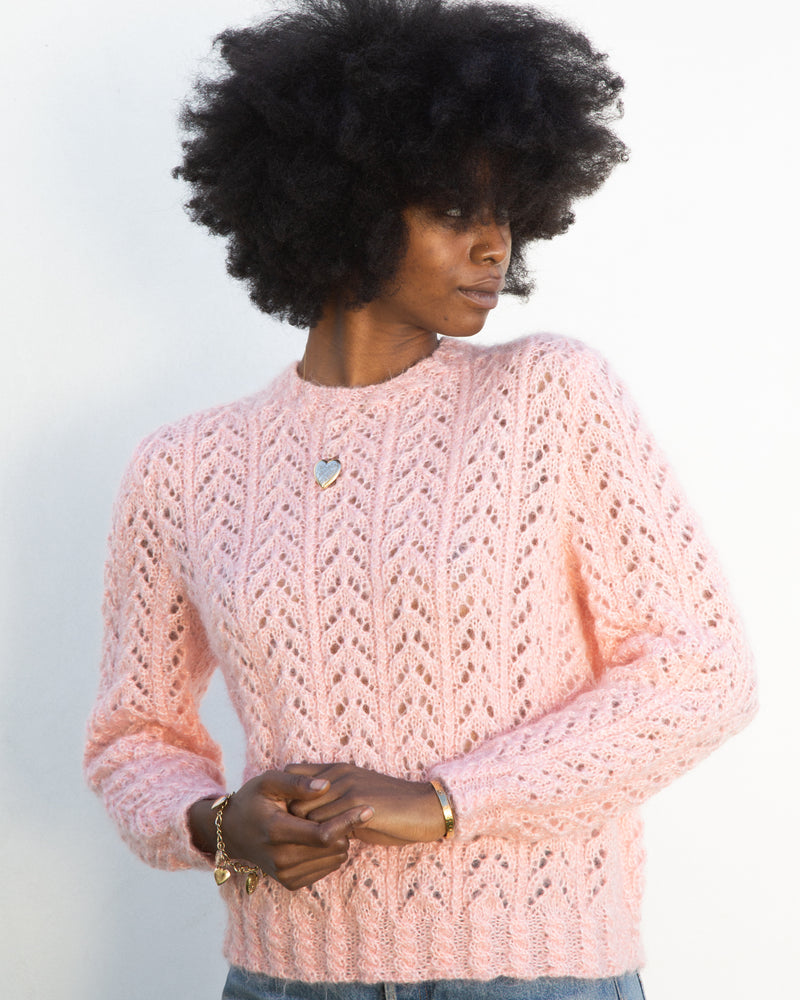 Vintage Pink Mohair Sweater