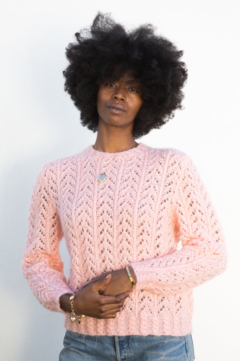 Vintage Pink Mohair Sweater