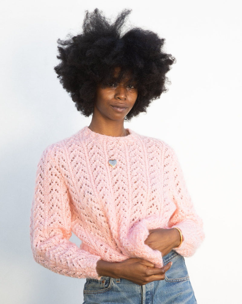 Vintage Pink Mohair Sweater
