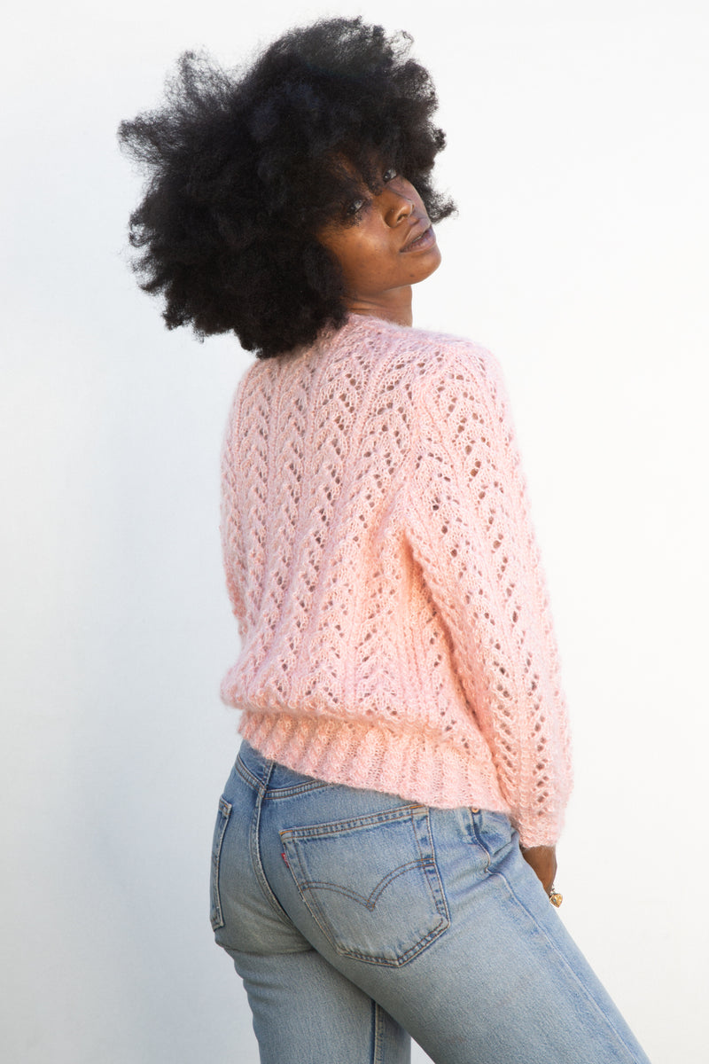 Vintage Pink Mohair Sweater