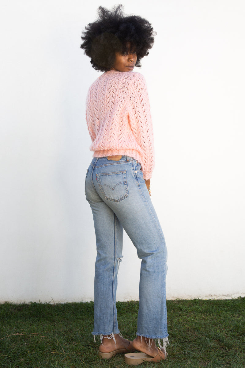 Vintage Pink Mohair Sweater