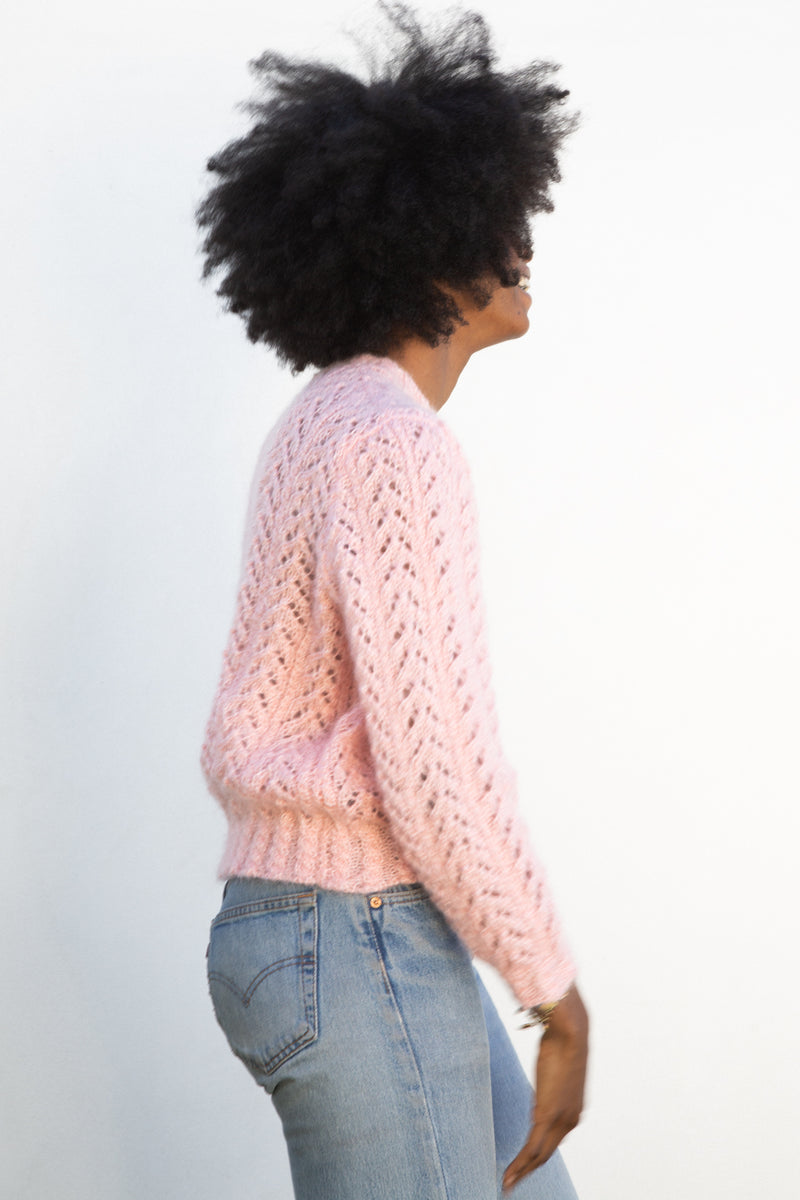Vintage Pink Mohair Sweater