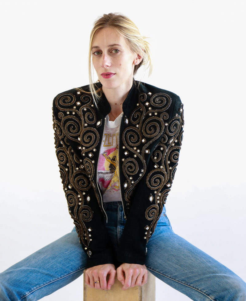 1980s Metallic Embellished Jacket